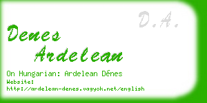 denes ardelean business card